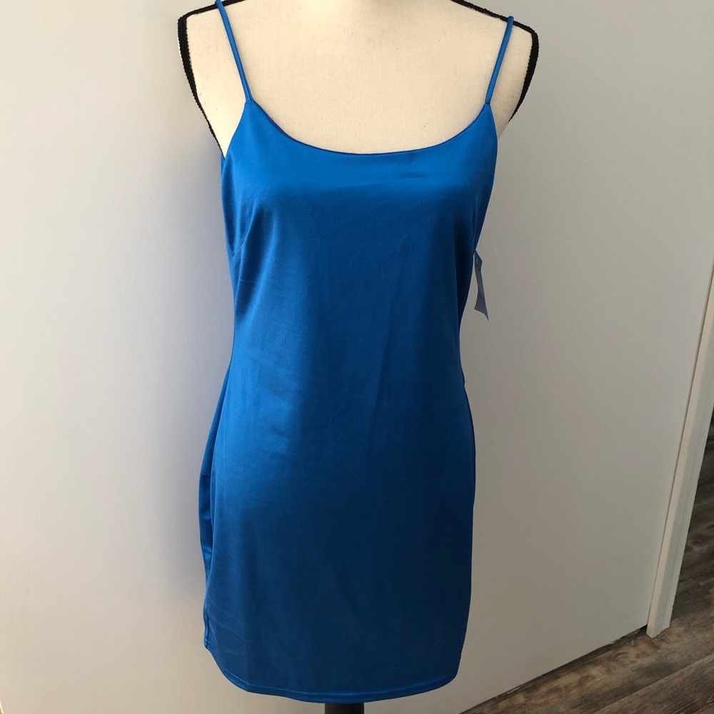 NWT! See the Shades blue bodycon dress Sz L